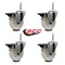 Service Caster 4 Inch Nylon Wheel Swivel 58 Inch Threaded Stem Caster Set with Brake SCC SCC-TS20S414-NYS-PLB-58212-4 - alternate 3